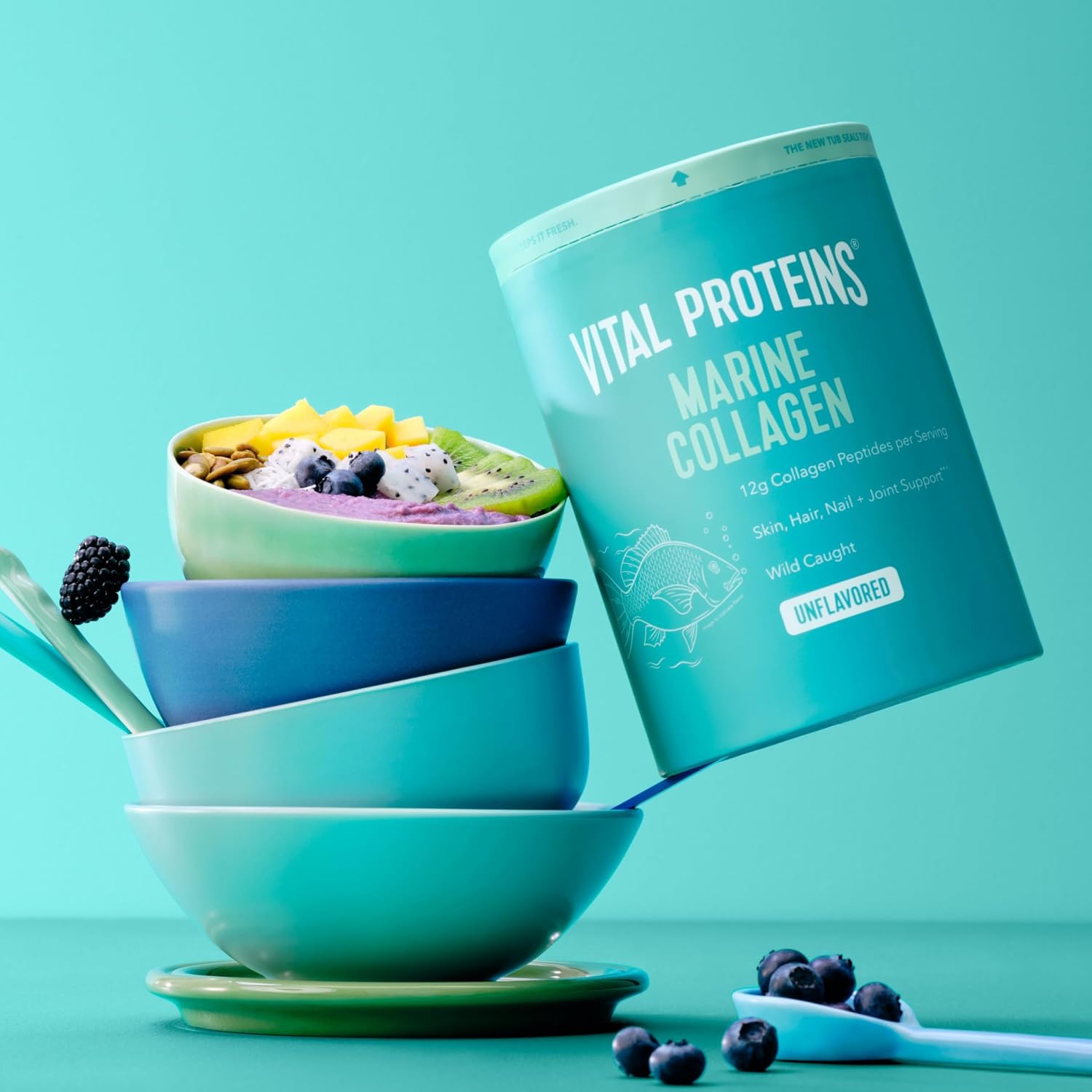 Vital Proteins Marine Collagen, Unflavored Stick Packs, 20 Count | Marine Collagen Peptides, Supports Hair Skin Nails & Joints, 10g Per Packet, Travel-Friendly Stick Packs, 20 Servings