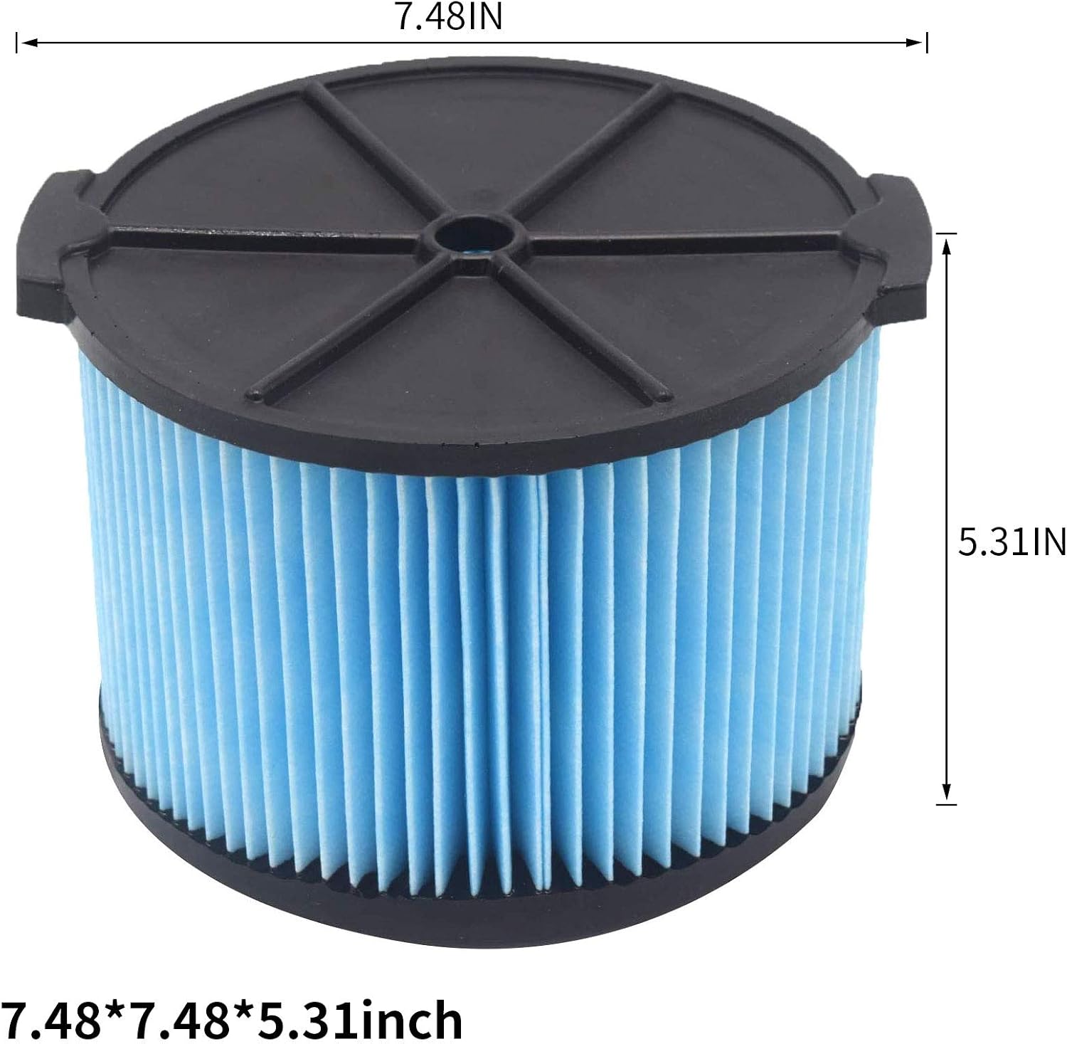 VF3500 26643 3-Layer Fine Filter for 3-4.5 Gallon Wet Dry Vac WD3050 WD4050 WD4070 WD4522 4000RV, 4500RV. Half Height