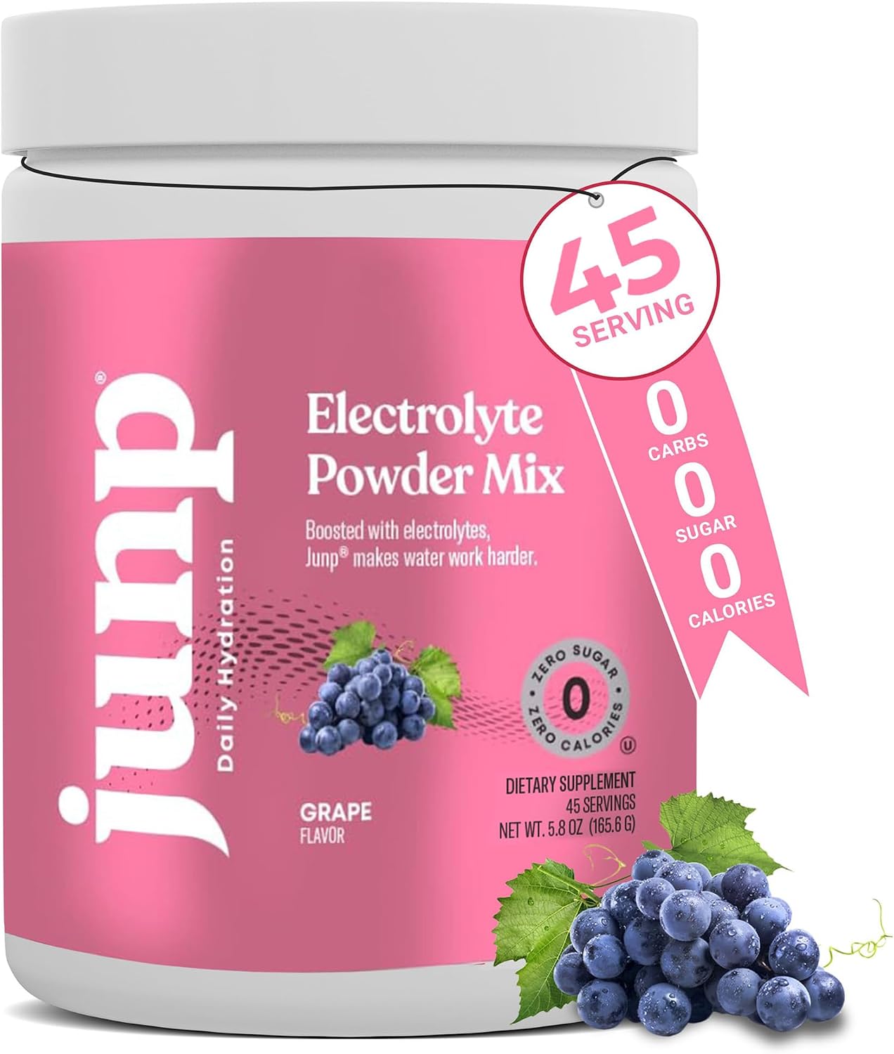 JUNP Electrolytes Powder No Sugar No Carbs – Lemonade Keto Electrolyte Drink Mix - Potassium & Salt Hydration Powder Electrolytes - Zero Calorie