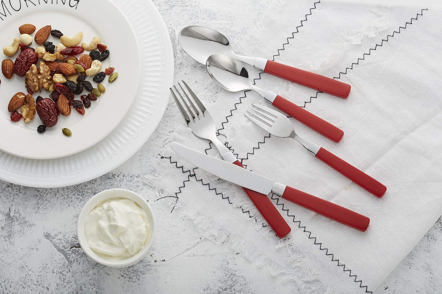 ANNOVA Silverware Set Stainless Steel Colorful Tableware Kitchen Flatware Set Utensils, Includes Dinner Knives, Forks, Spoons