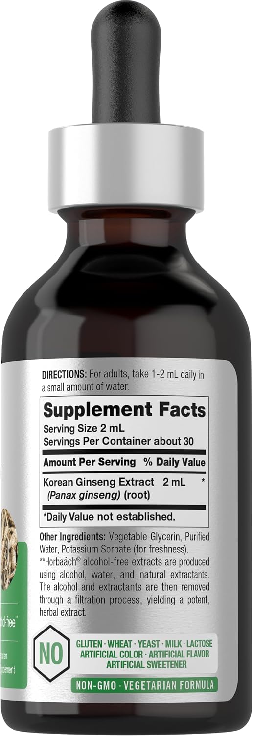 Horbäach Korean Red Ginseng | 2 fl oz Liquid Extract