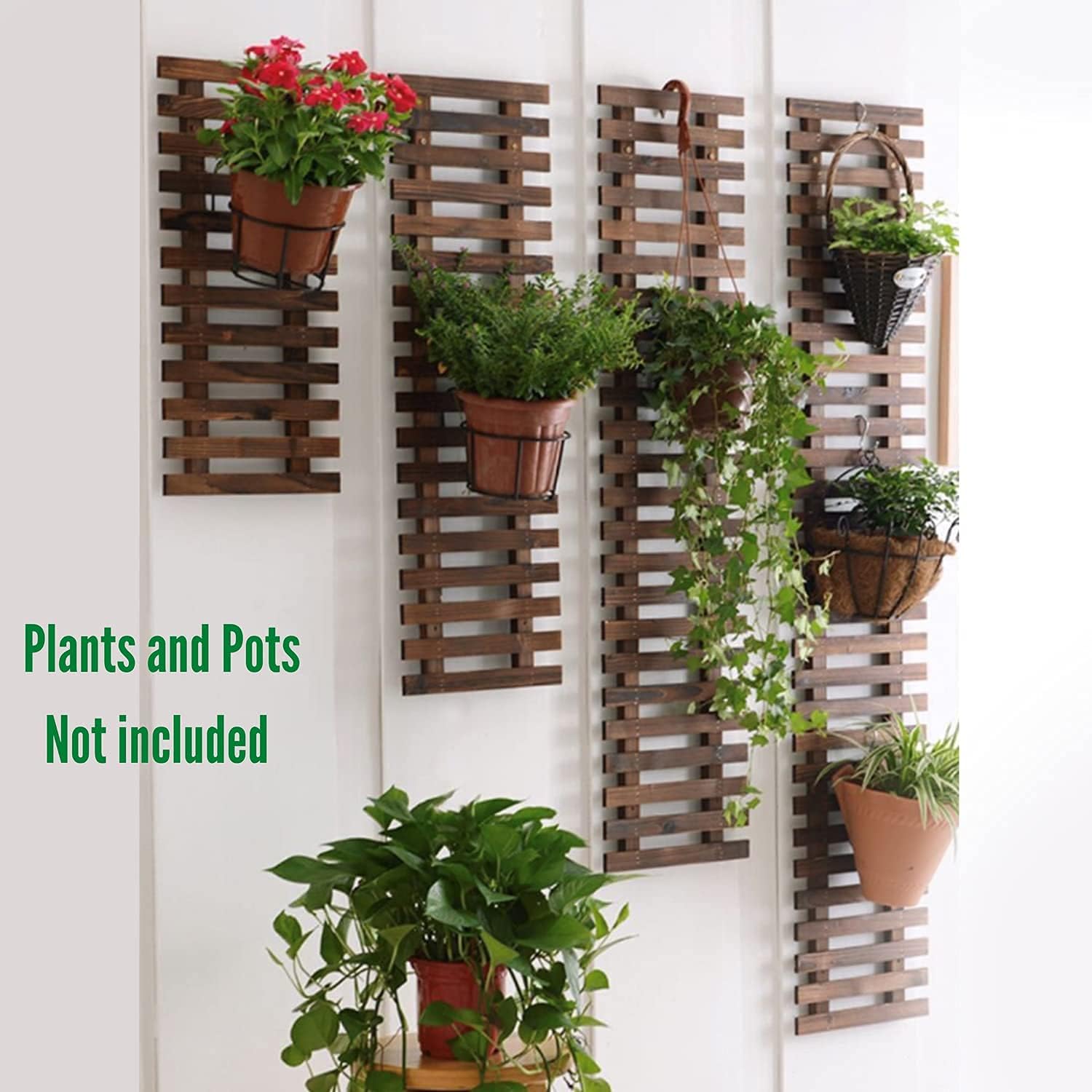 ShopLaLa Wall Planter (60cm, 2 Pack) Hanging Planters for Indoor Plants
