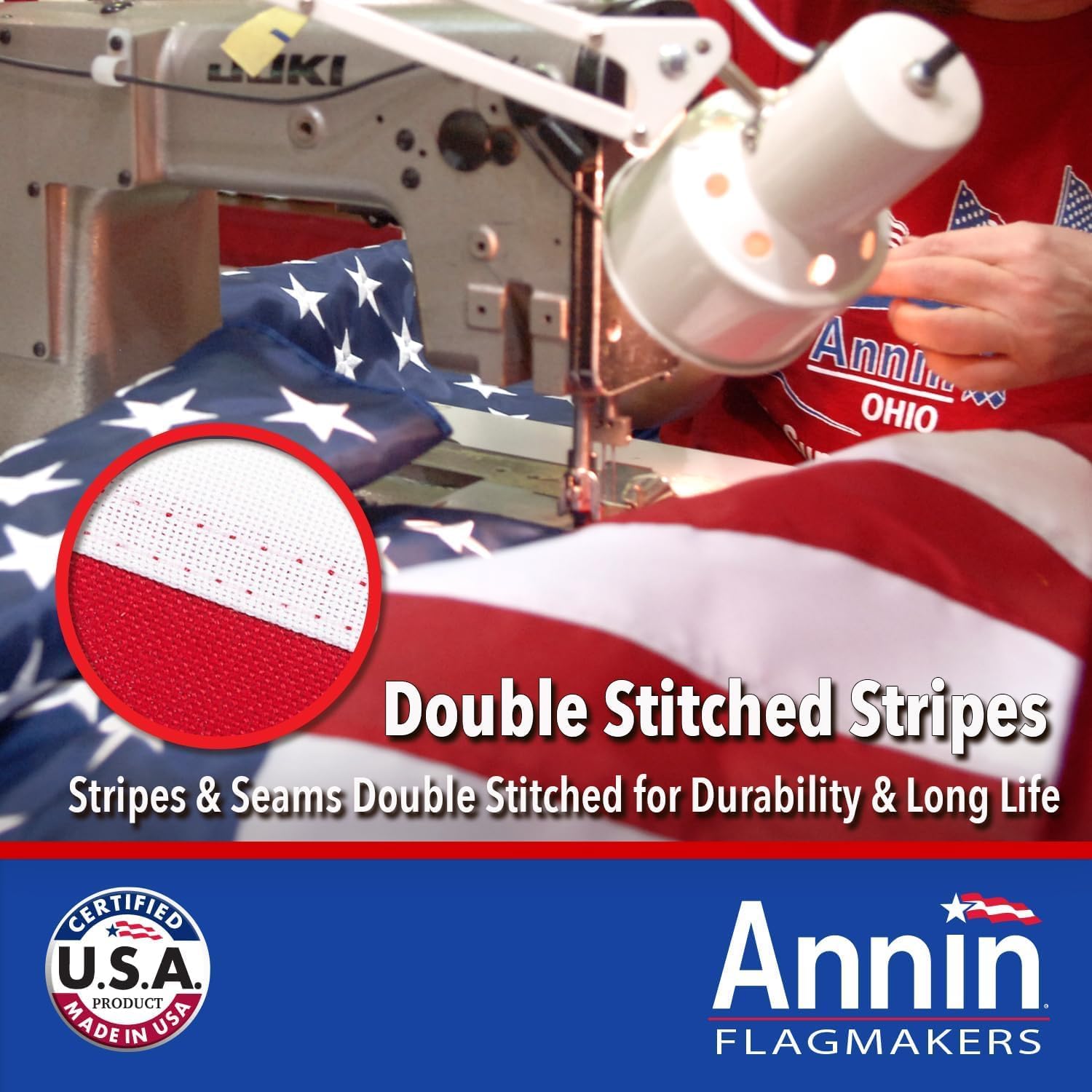 Annin Flagmakers (2730) Tough-Tex American Flag, Made in USA - 5 x 8 Feet | Polyester