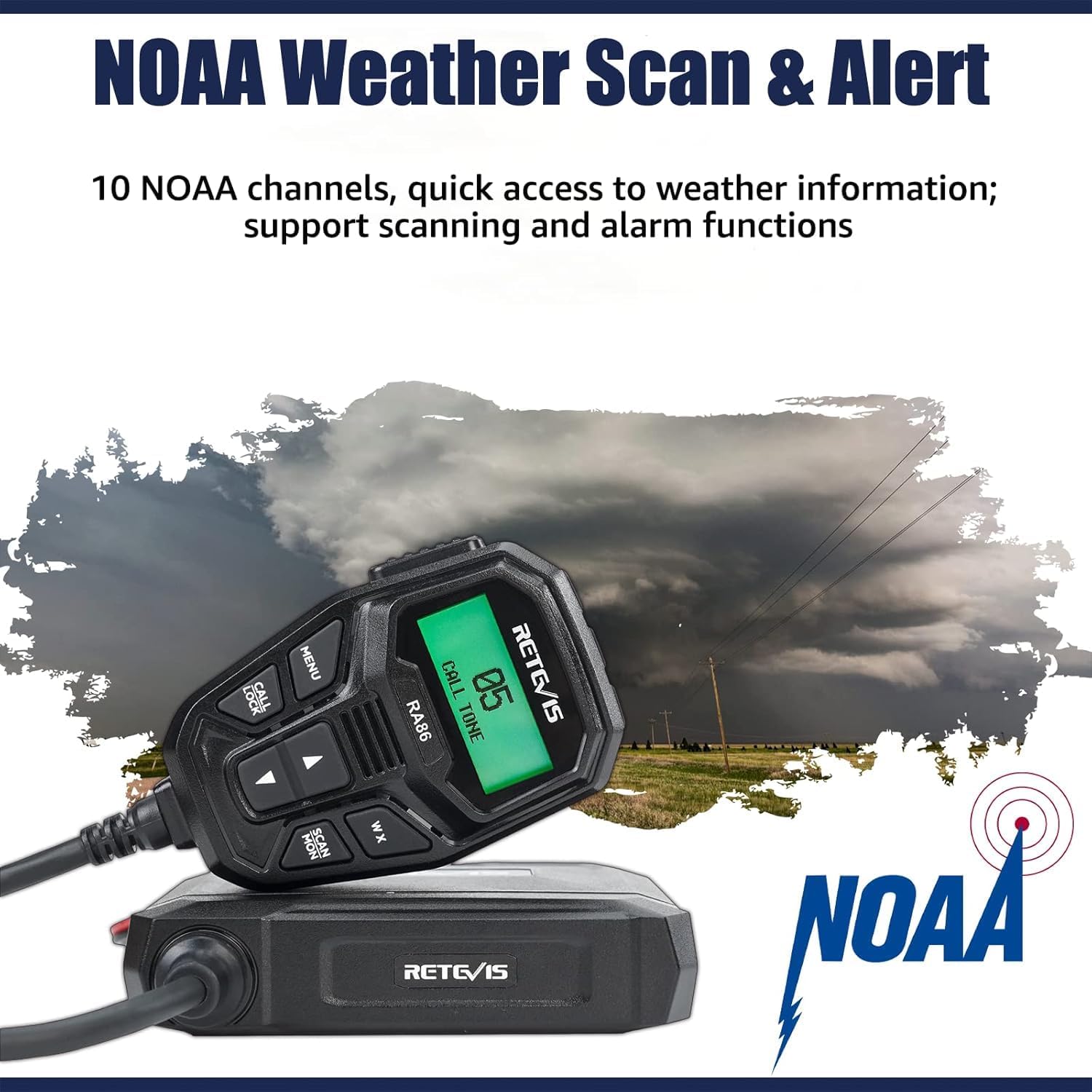 Retevis RB48PLUS GMRS Walkie Talkies Long Range,IP67 Waterproof 2 Way Radio | Repeater Capable, Dual PTT, Vibration Alert, NOAA, SOS, for Hurricane Preparedness, Emergency Communication, Outdoor, 2 Pack