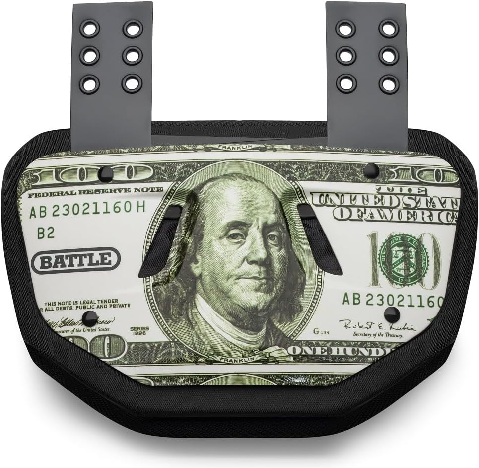 Battle Sports Novelty Football Back Plate, Kids, Adults