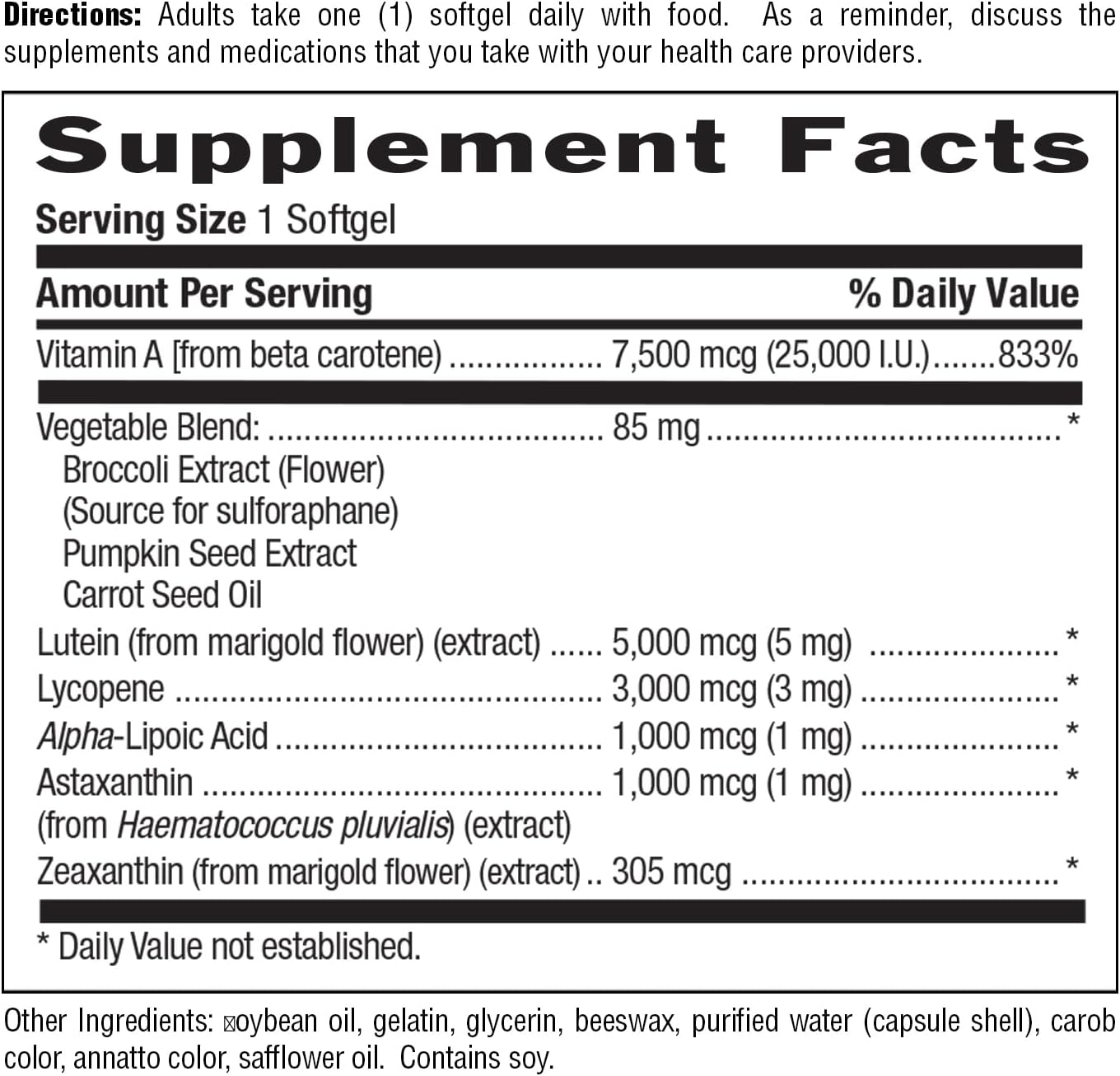 Country Life Carotenoid Complex with Lutein and Lycopene, 60 Softgels | Antioxidant support with beta-carotene