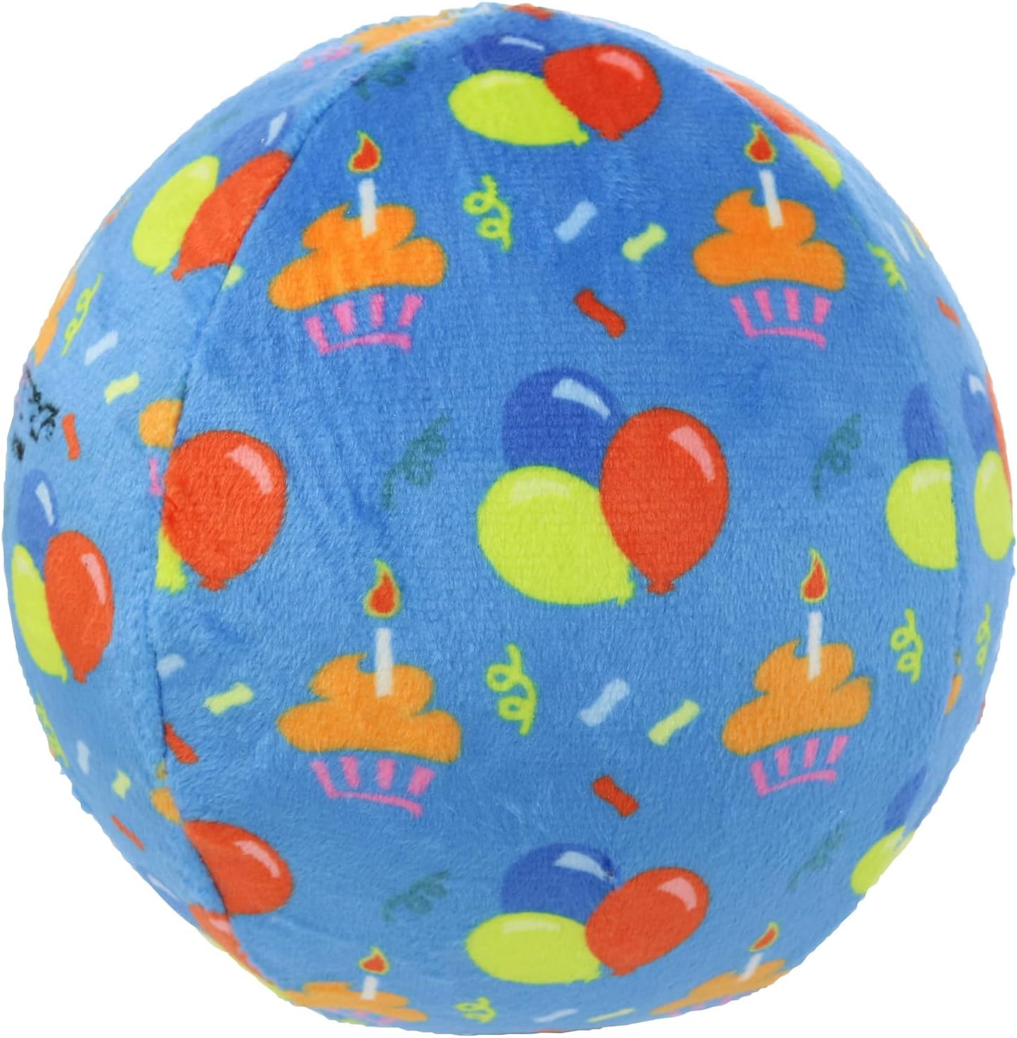 MIGHTY Tuffy 2 Pack Medium Ball Dog Toy: Ultra Durable Plush Toy with Multiple Layers & Reinforced Seams, Washable and Floats, Vinyl Ball & Fleece