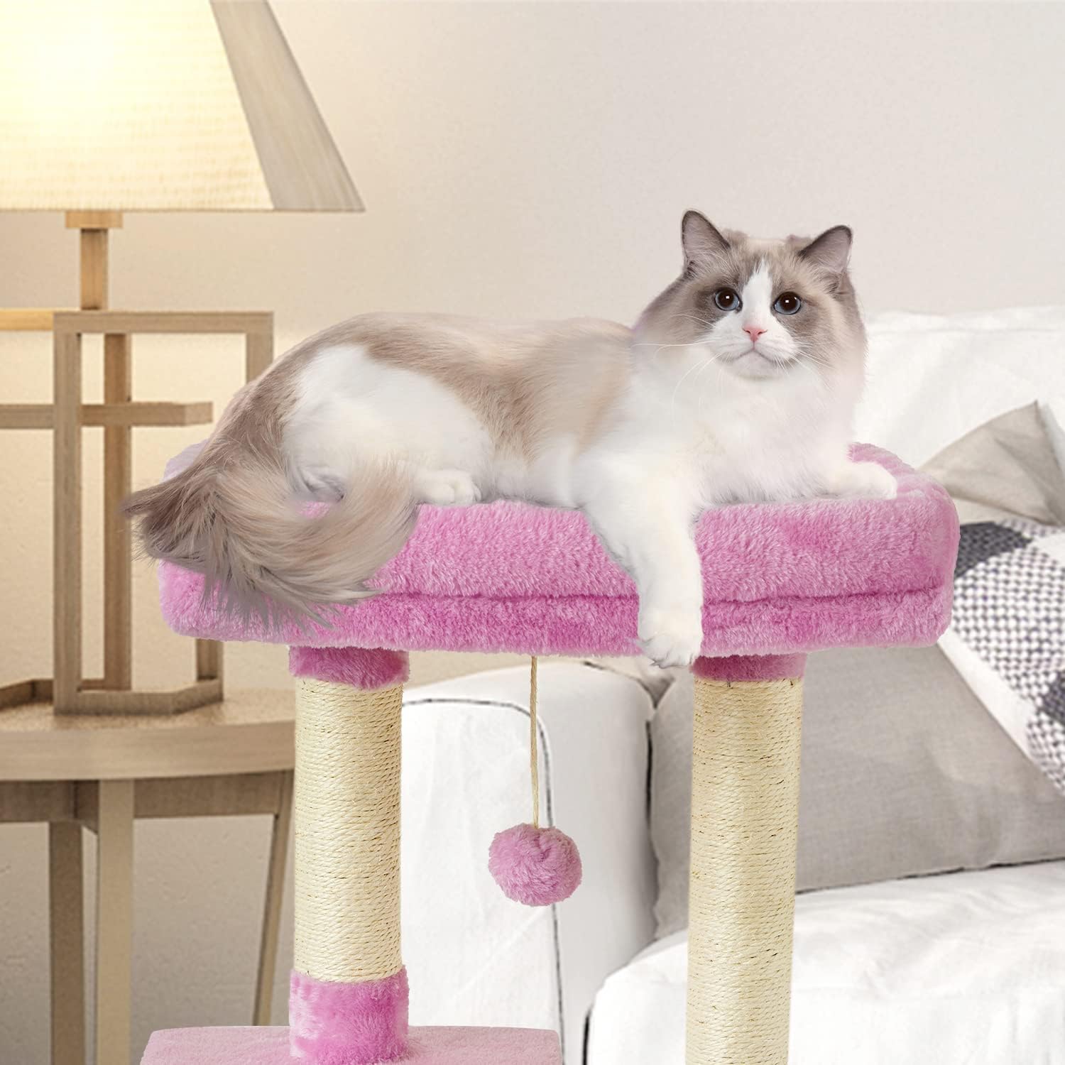 Cute Cat Tree Kitten Cat Tower Condo Cat Furniture Sisal Scratching Posts G