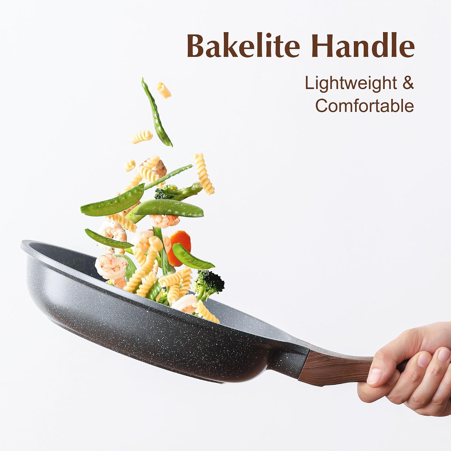 SENSARTE Nonstick Frying Pan Skillet, Swiss Granite Coating Omelette Pan, Healthy Stone Cookware Chef's Pan