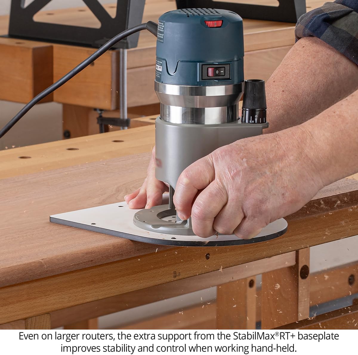 Woodpeckers StabilMaxRT+ Router Table System, USA Made Portable Benchtop Router Table