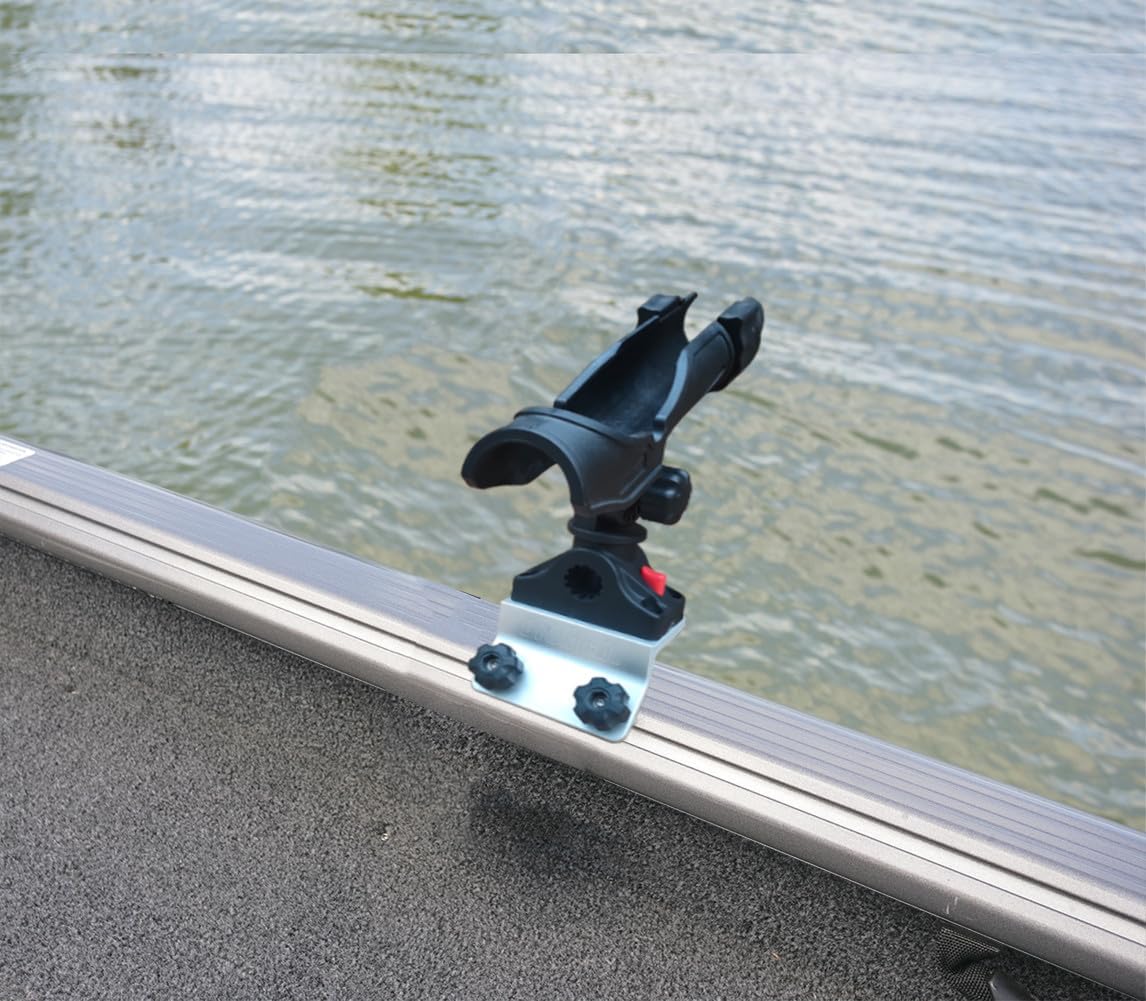 Brocraft Power Lock Rod Holder for for Lund Boat Sport Track / G3 Boat / 45 Degree Crestliner Suremount/WAR Eagle/Excel Boat - 45 Degree Track System