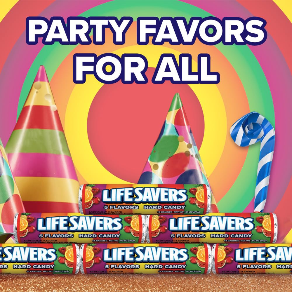 LIFE SAVERS Butter Rum Hard Candy Bulk, 1.14 ounce (20 Single Packs) | Buttery rum hard candy in single packs, easy to share at the desk, on commutes, road trips or in a candy bowl at game night