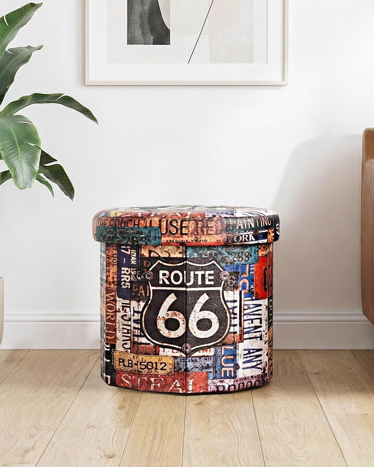 B FSOBEIIALEO Folding Storage Ottoman Bench with Faux Leather Footrest Seat, Coffee Table 30"x15"x15"