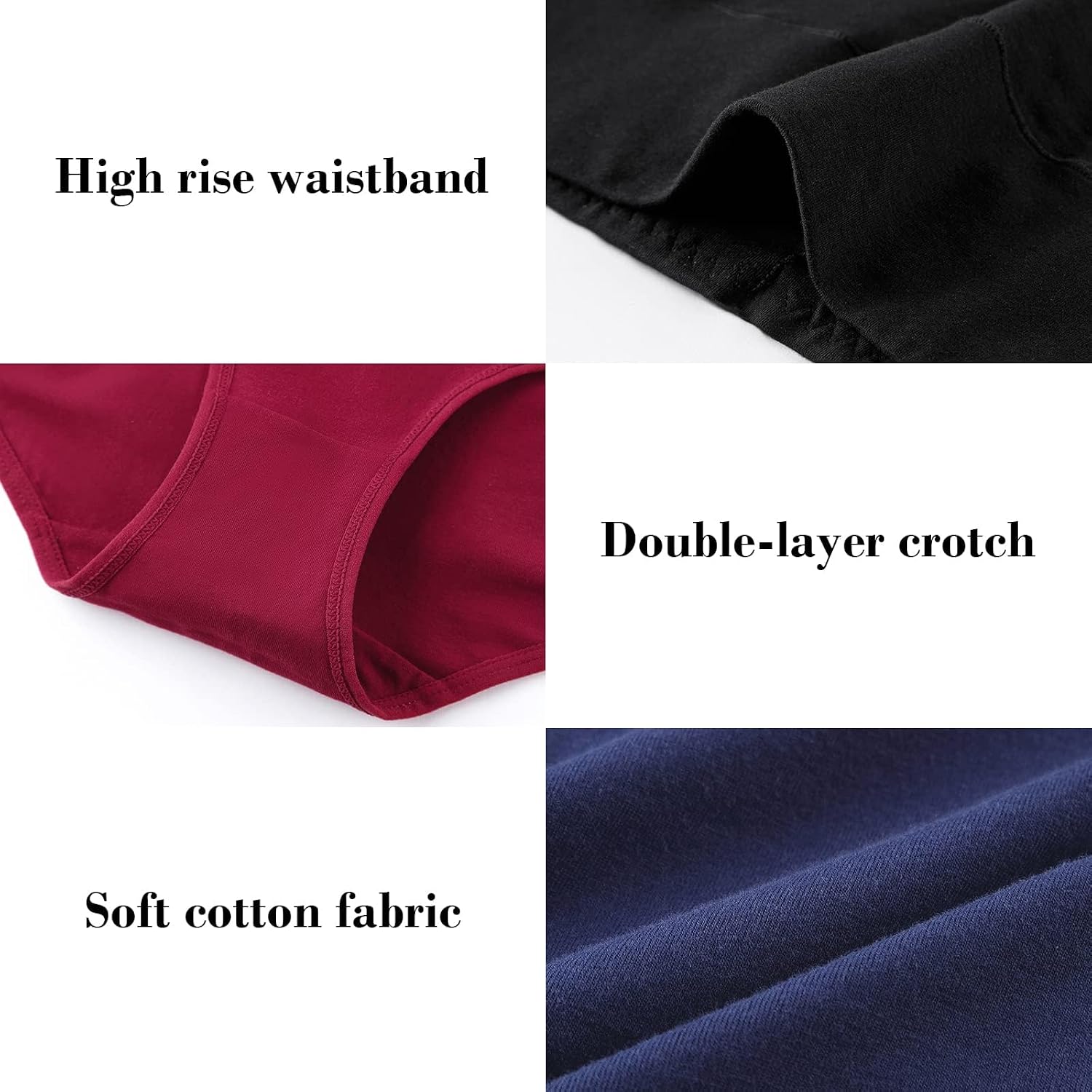 Womens Tummy Control Underwear Cotton High Waisted Full Briefs