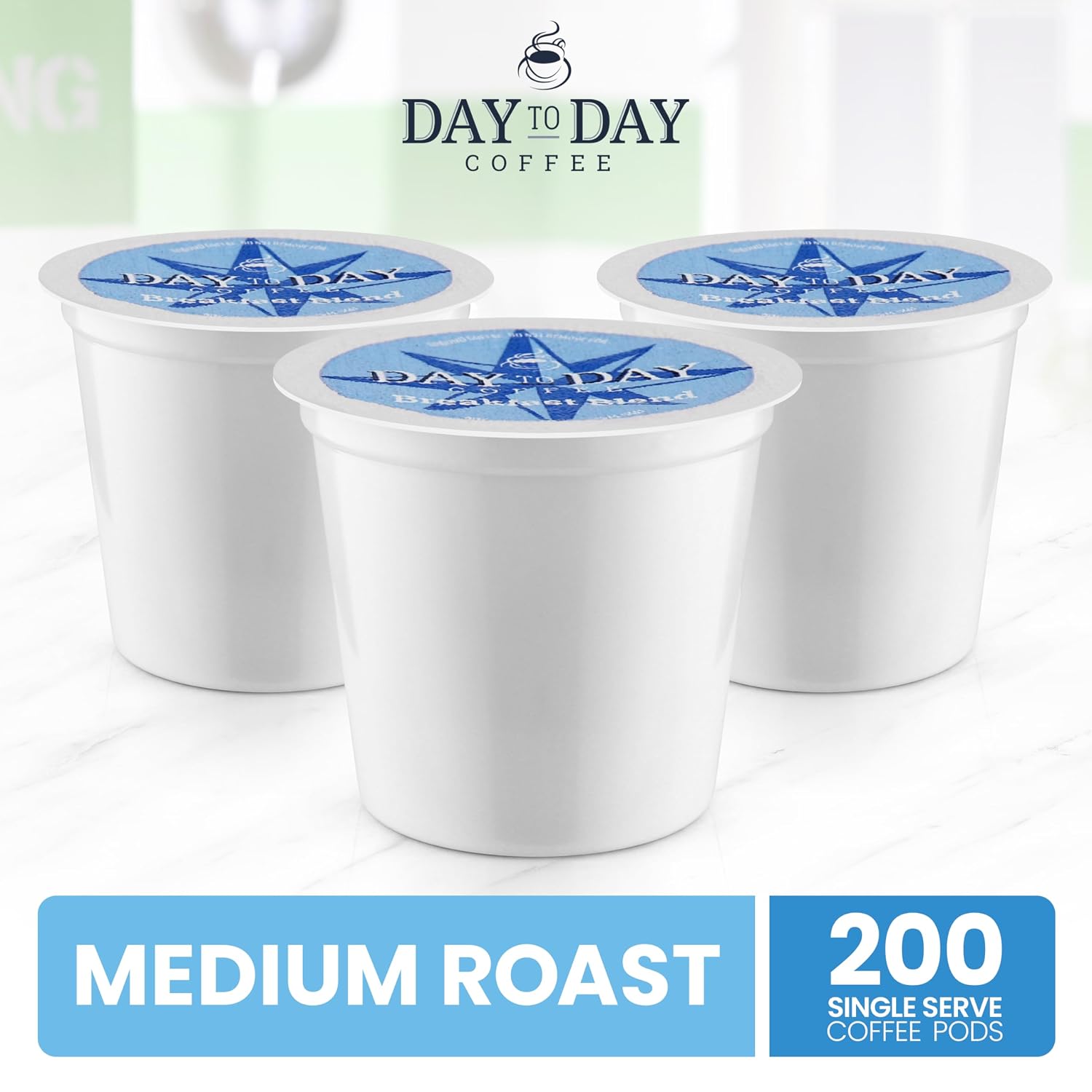 Day To Day Coffee Pods, Breakfast Blend Medium Roast, 120 Count K-Cup | Compatible with Keurig K-Cup brewers. Bulk single serve pods for everyday morning coffee at home, office or breakroom