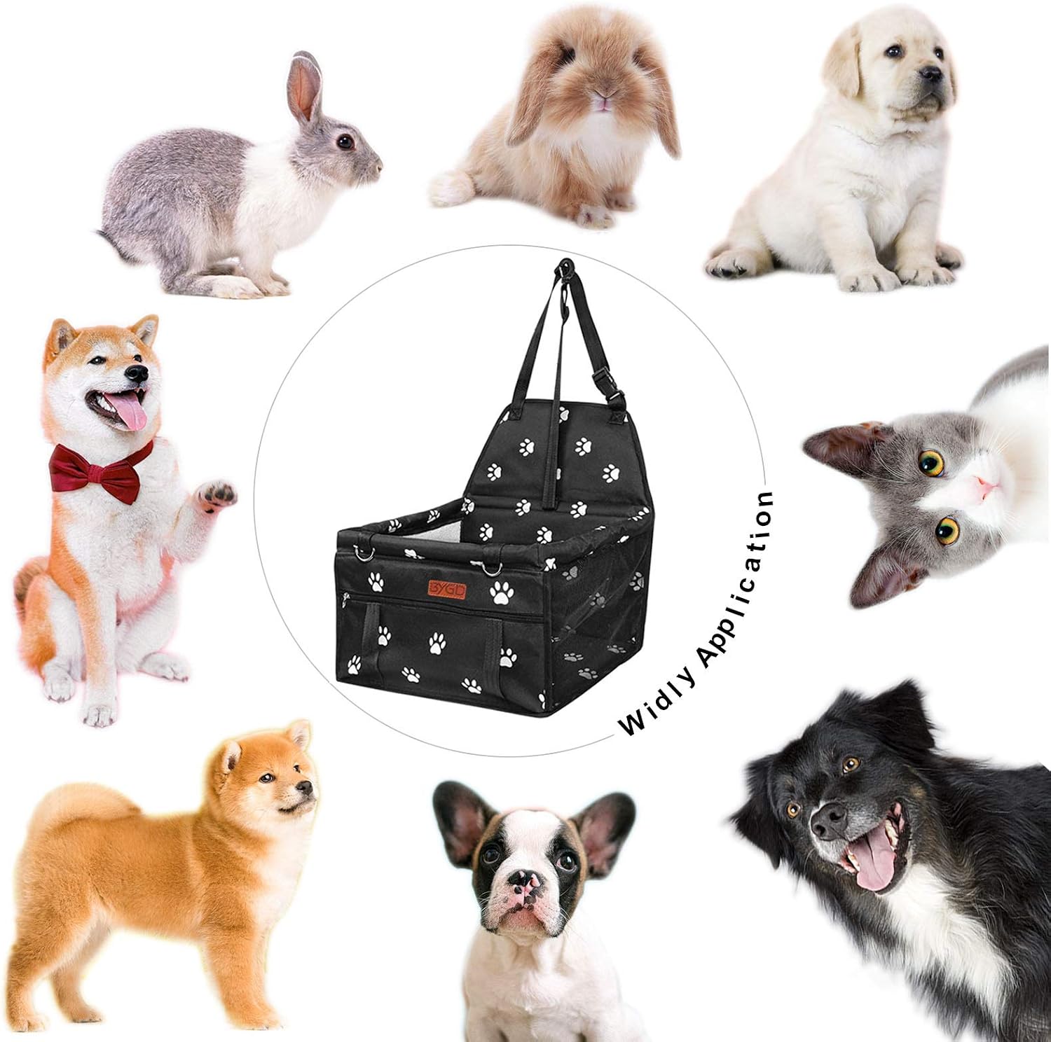 BYGD Portable Pet Dog Booster Seat for Small and Medium Pets