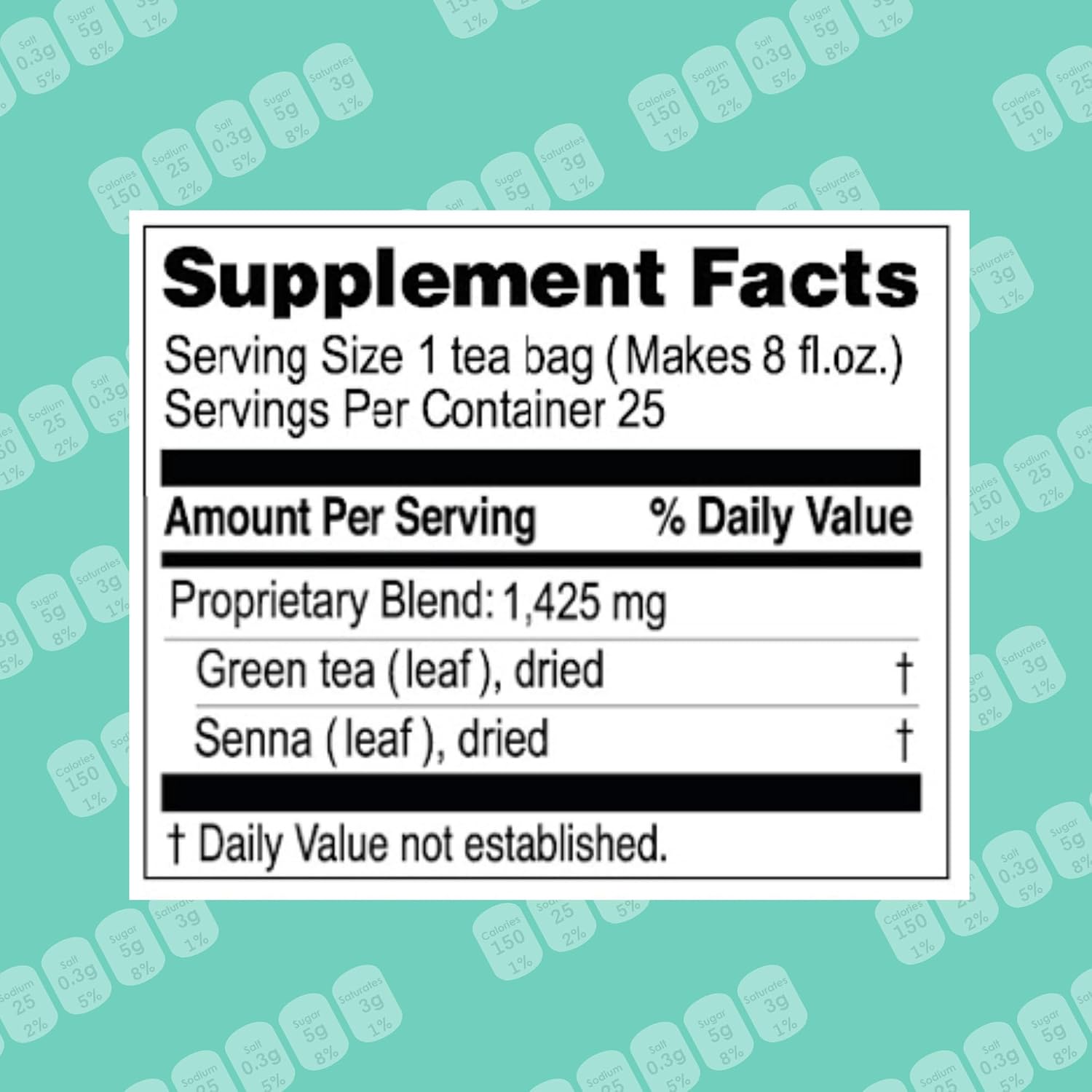 HYLEYS Slim Tea Goji Berry, Weight Loss Detox, Slimming Diet Tea, 25 Bags | Green Tea, Senna Detox & Cleanse, 3 Natural Ingredients, No Added Sugar, 1-Step Bedtime Routine, Supports Digestion