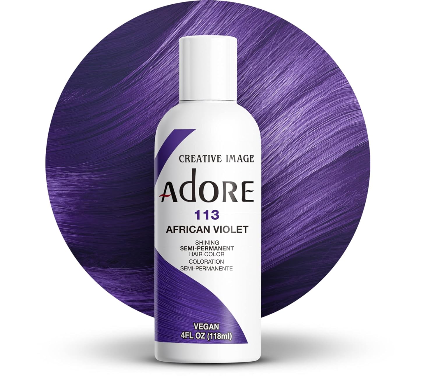 Adore Semi Permanent Hair Color, 107 Mocha, 4 Fl Oz | Vegan & Cruelty-Free Brown Hair Dye | No Ammonia, No Peroxide, No Alcohol