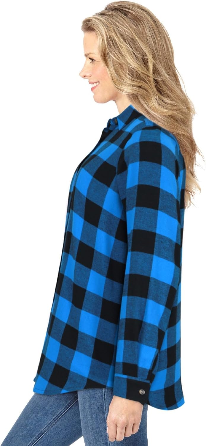 Woman Within Classic Flannel Shirt