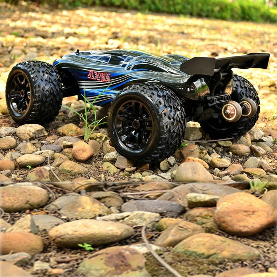 JLBRACINGRC 1/10 80+ KPH Brushless Fast RC Cars for Adults with 3S Battery | 120A ESC, 3670-2500KV Brushless Motor, 4WD Off-Road Monster Truck
