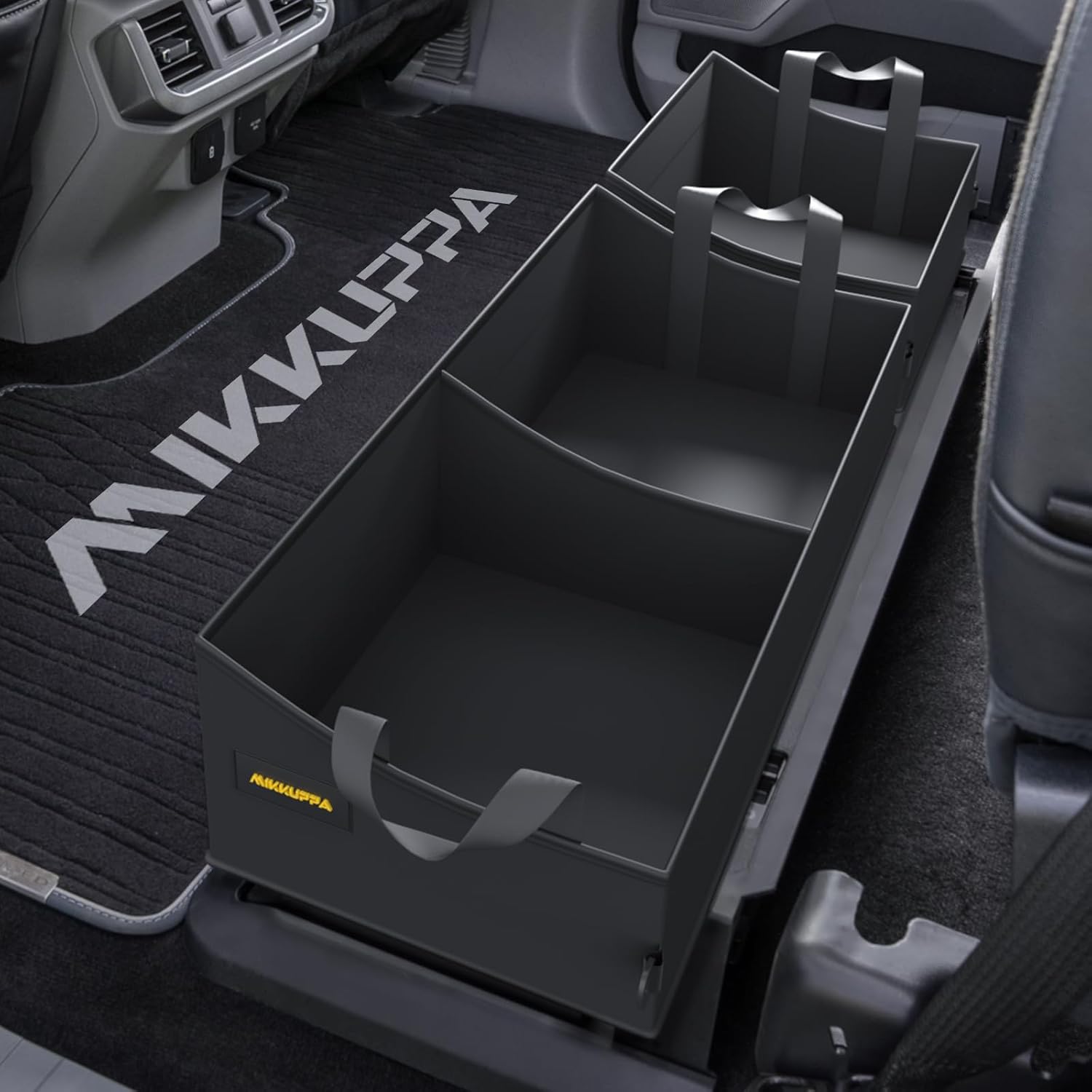 MIKKUPPA Truck Under Seat Storage - Fit for 2015-2024 Ford F150 F250 F350 | 3 Compartments for F-150 Storage Accessories, Truck Tool Box Organizer