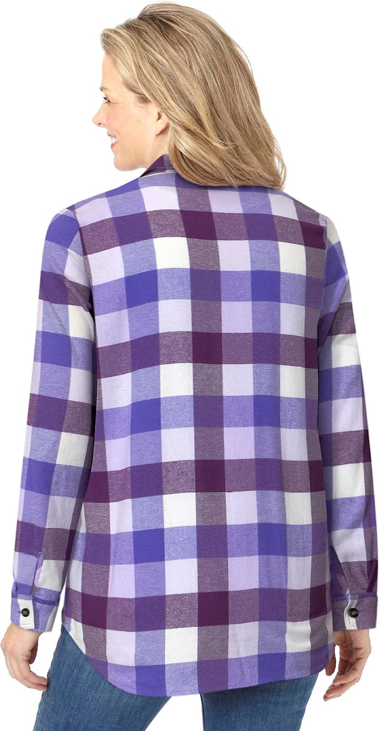Woman Within Classic Flannel Shirt
