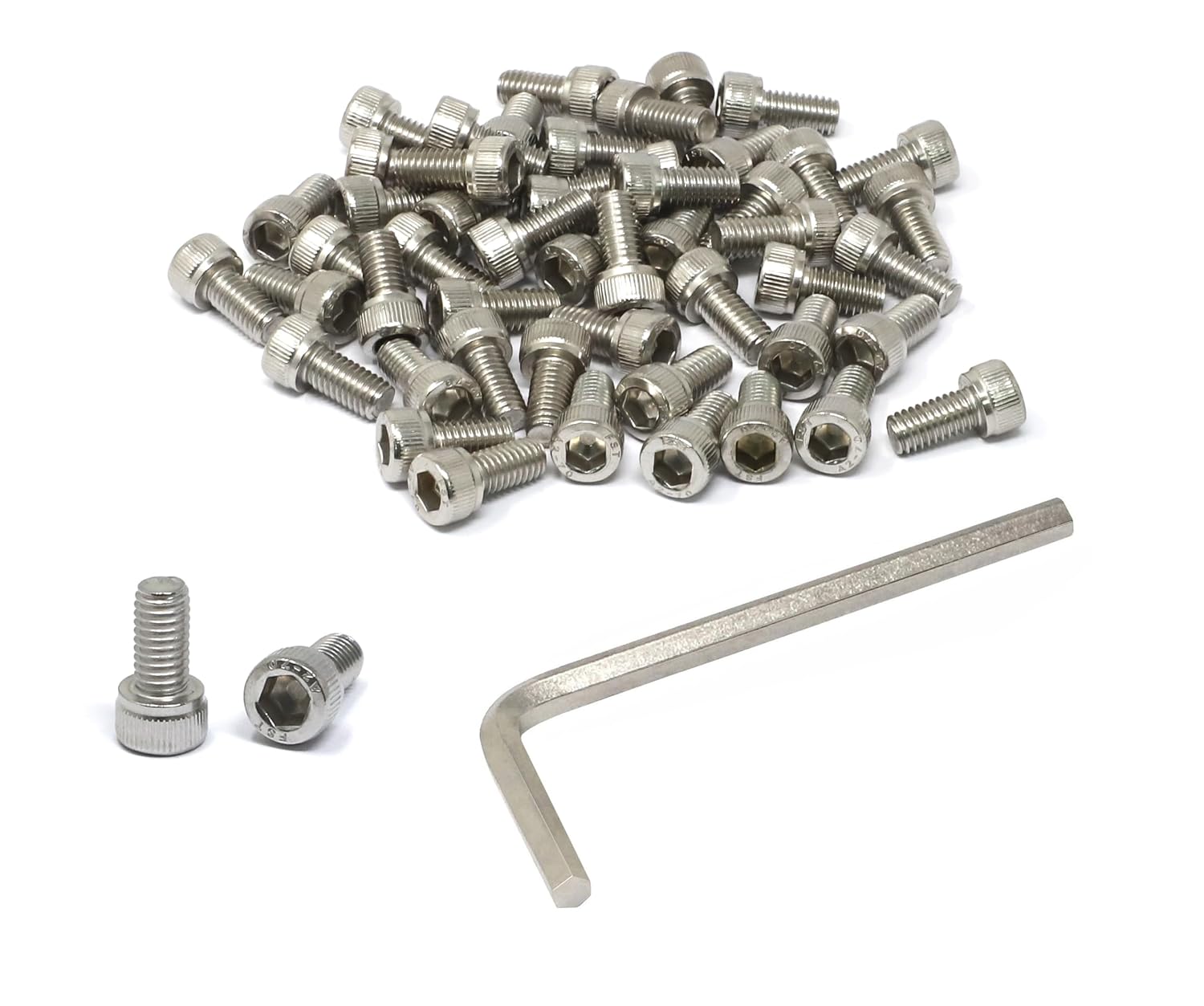 iexcell 20 Pcs M8 x 30/35/40/45/50 mm Stainless Steel 304 Hex Socket Head Cap Screws Bolts Assortment, Fully Threaded