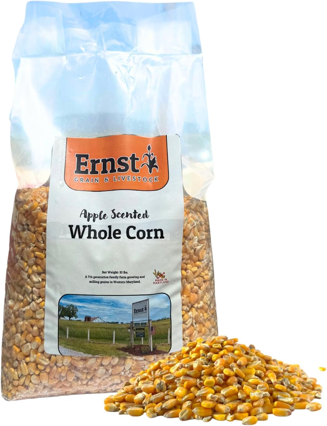 Ernst Grain & Livestock Whole Corn – Perfect Feed for Deer, Squirrels, Chickens, Ducks, Rabbits, Geese, and More! (46 Pound)