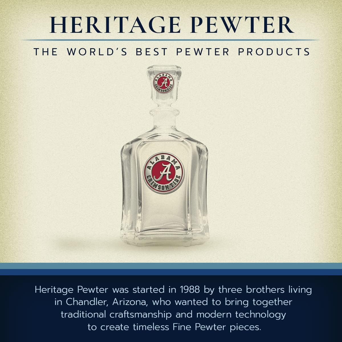 Marines Decanter – Eagle Globe & Anchor | 24 OZ Whiskey Decanter for Liquor with Airtight Stopper | Expertly Crafted Pewter Glass Clear