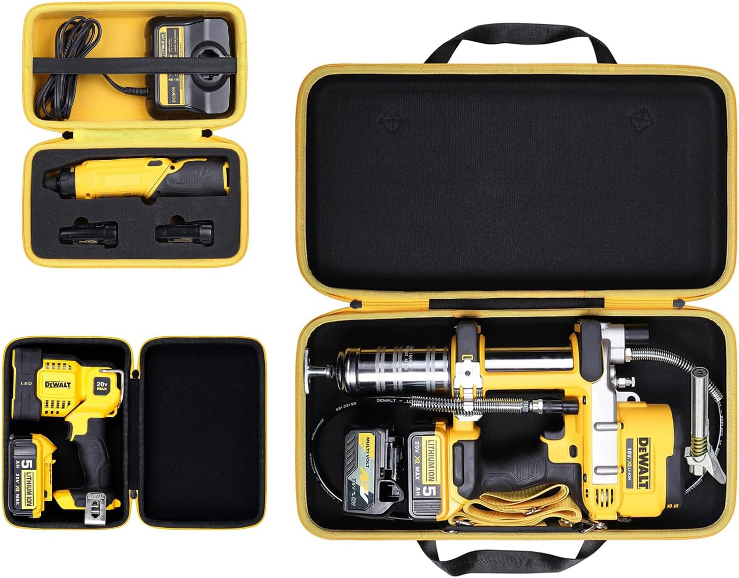 khanka Hard Storage Case for Dewalt DCGG571M1/DCGG571B+DCF682N1/DCF680N2 | EVA Hard Shell, Accessory Storage Pocket, Workshop Tool Storage