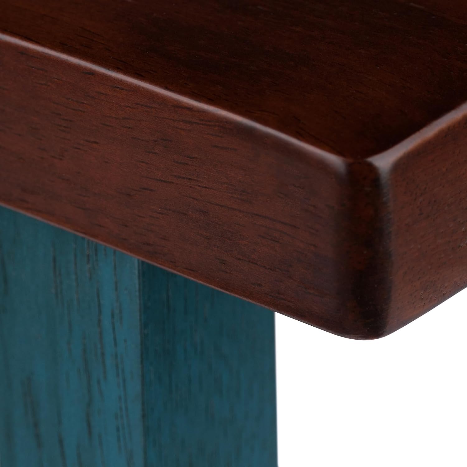 Winsome Satori Saddle Seat Counter Stool, Walnut, 24" | Classic Backless Bar Chairs for Kitchen & Dining Room Seating, Timeless Essential Furniture for Home, Dorm, Apartments