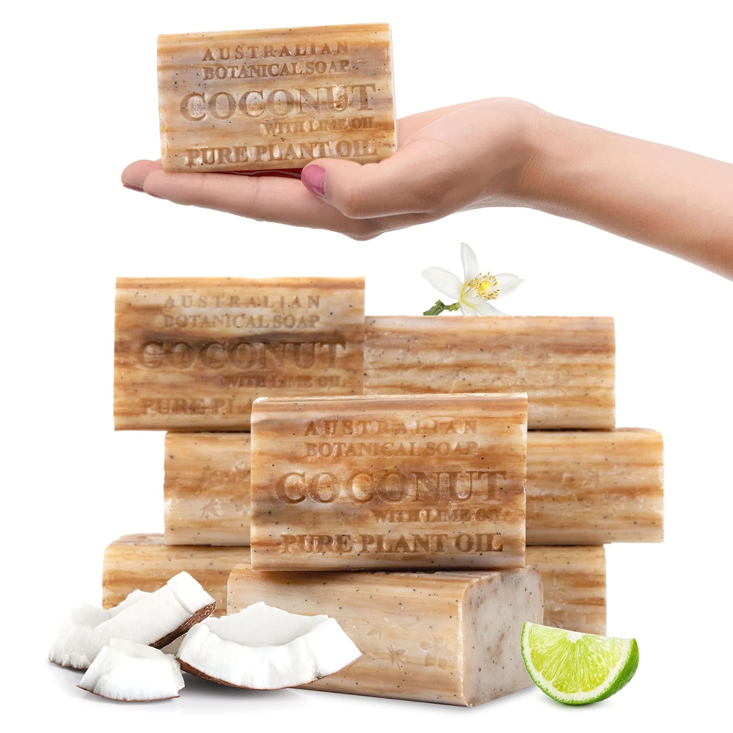 Australian Botanical Soap Sea Salt Soap Bars, 6.6 oz, Pack of 8