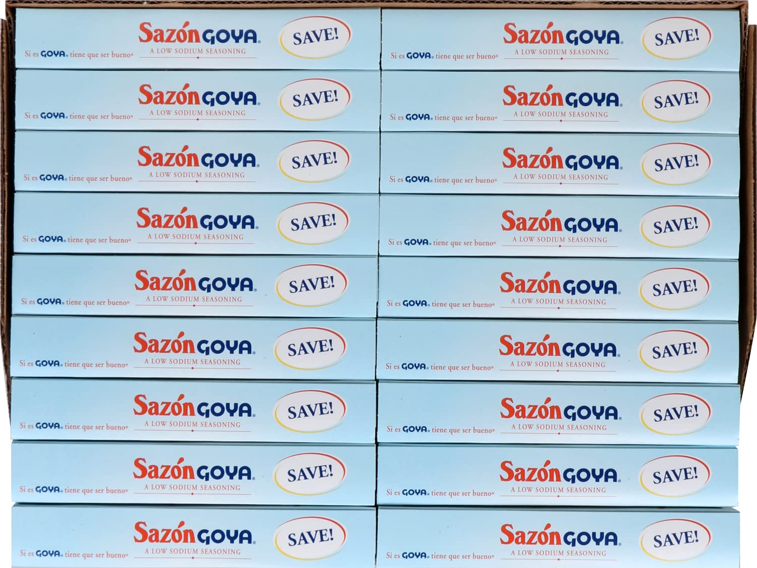 Goya Foods Sazón Seasoning Natural & Complete, No Salt, 3.52 Ounce (Pack of 18)