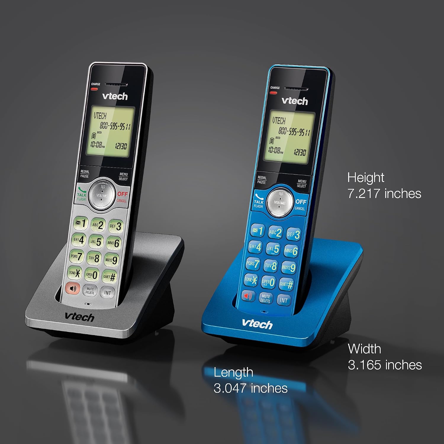 VTech CS6919-16 DECT 6.0 Cordless Phone, Red - Caller ID/Call Waiting (Stores 30 Calls), Backlit Keypad & Display, Full Duplex Handset Speakerphone, Wall Mountable