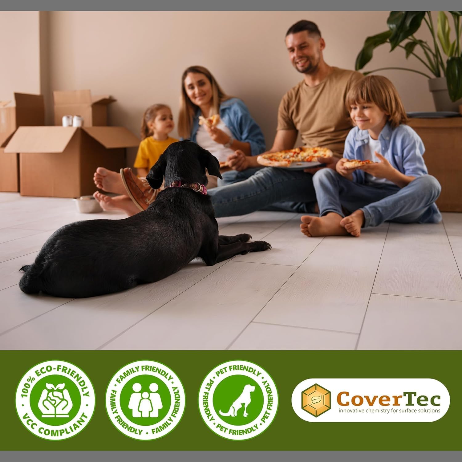 CoverTec GlazeGuard High-Gloss Tile & Grout Sealer – Wet Look Waterproof Finish for Ceramic, Porcelain & Stone – Protects Showers & Floors – Long-Lasting Barrier (1 Qrt Kit)