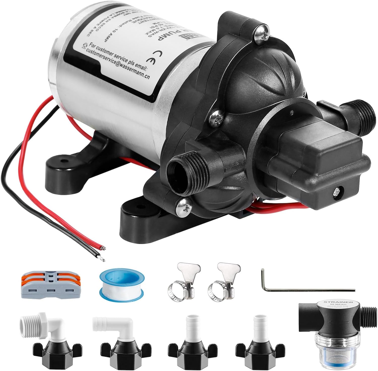 RV Water Pumps 115V AC Pressure Pump with Pressure Switch, Self-priming Water Pump 4.0GPM 45PSI, Fresh Water Pump for RV, Kitchen Barthroom Camping Marine Yacht Garden Diaphragm Pump115volt