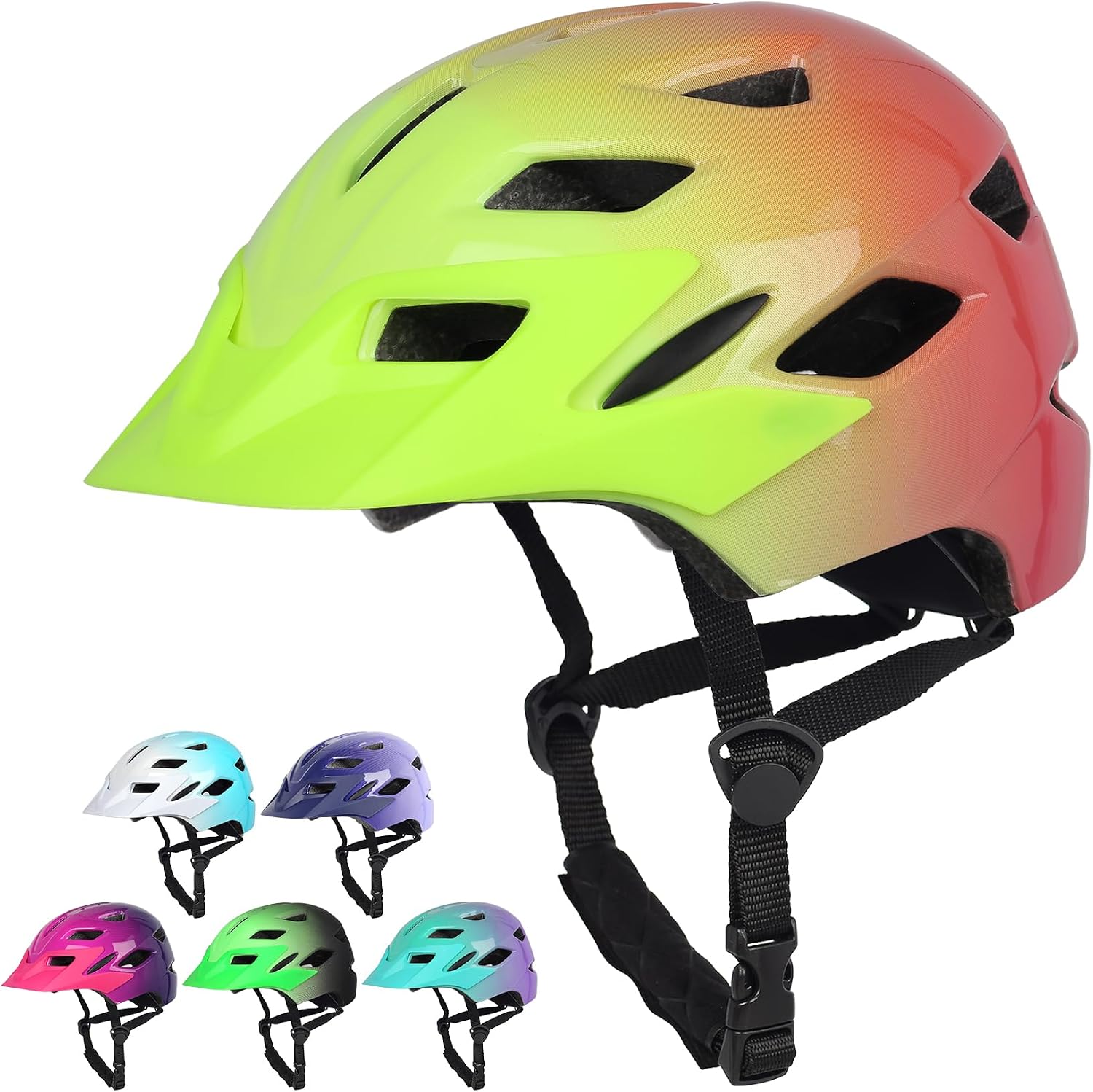 Kids Bike Helmet with LED Light for Youth Teen Toddler Boys Girls