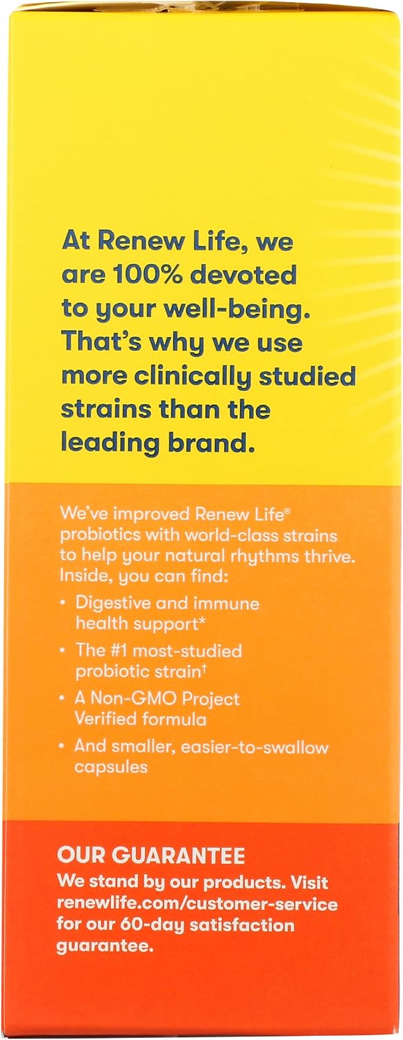 Renew Life Ultimate Flora Probiotic 15 Billion CFU | 30 Delayed Release Vegan Capsules Go Pack | Everyday Care Formula | Dairy, Soy, and Gluten Free Supplement