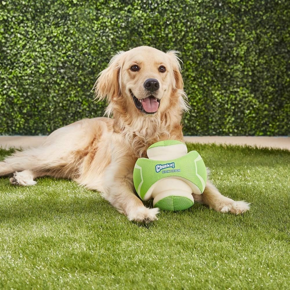 Chuckit! Kick Fetch Ball Dog Toy, Floats in Water, Large 8 Inch Diameter | Durable rubber and foam build, interactive play design, great for pool or lake sessions, built for big breed dogs each day