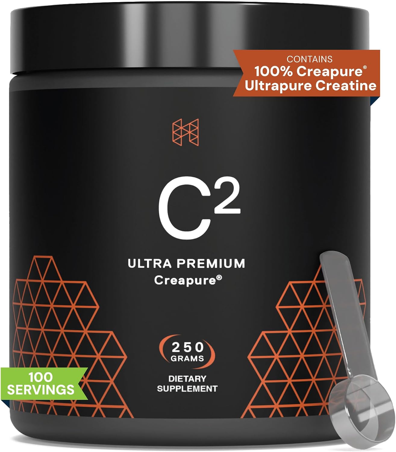 HPN C2 Creapure Creatine for Strength & Recovery, 100 Servings | Ultra-pure Creapure creatine supports strength, performance and recovery, vegan