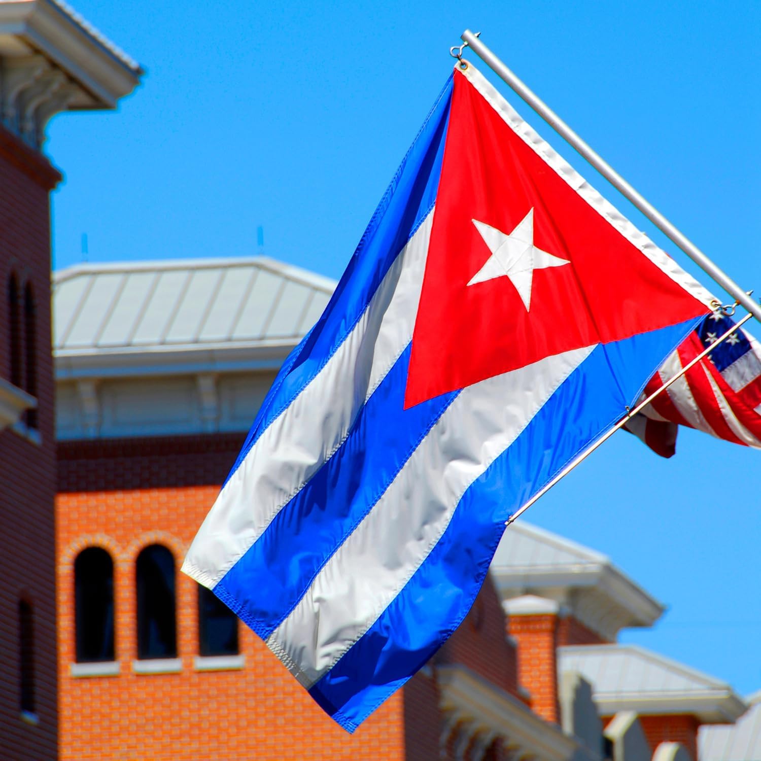Nicaragua Flag 3x5 ft Outdoor Bandera de Nicaragua Nicaraguan National Flag | Double Sided 3 Ply Heavy Duty Polyester Banner with Brass Grommets for Home and Outdoor Decoration, 4 Rows Stitching