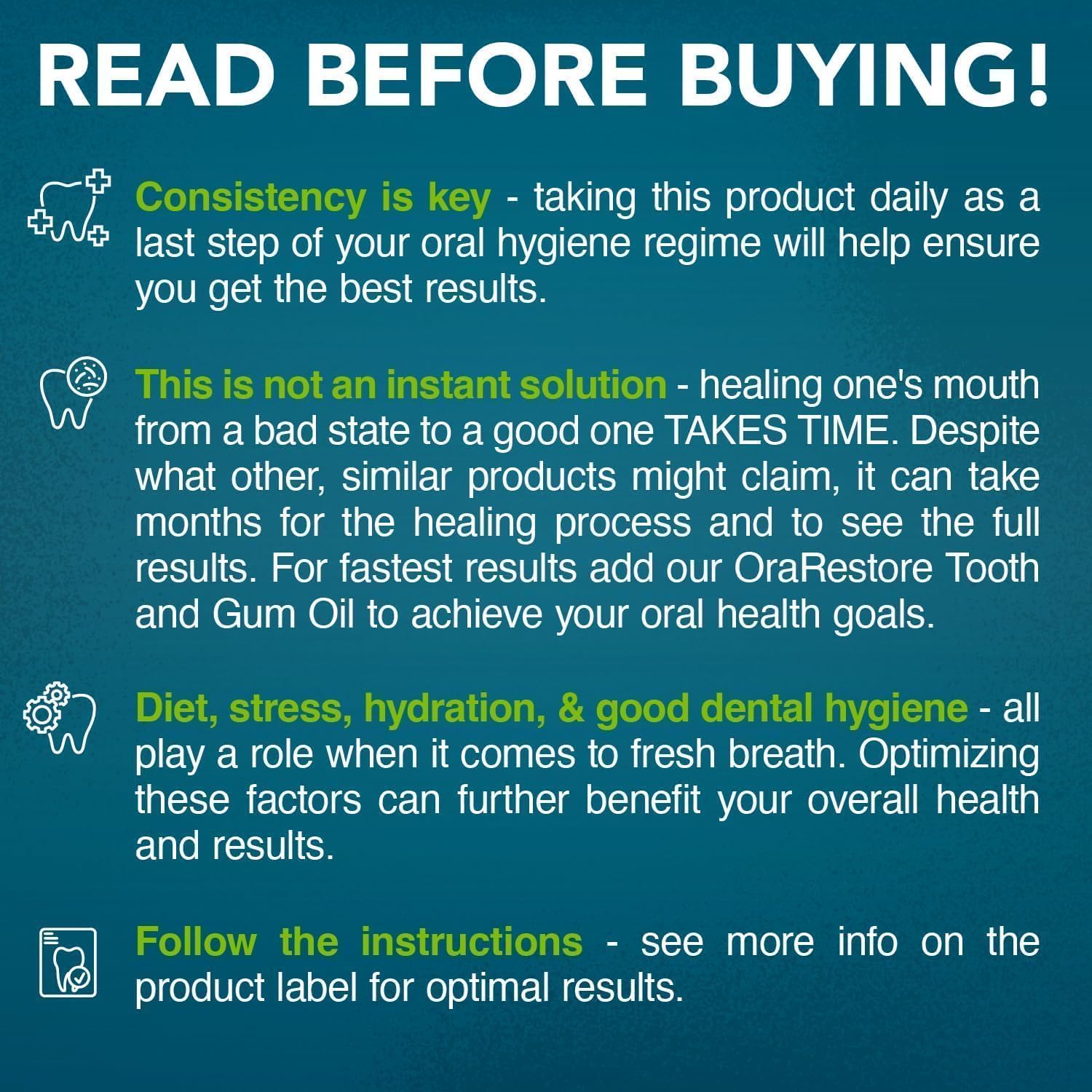 Oral Probiotics for Mouth Bad Breath Treatment for Adults; Dentist Formulated Dental Probiotics for Teeth and Gums Health & Chronic Halitosis with BLIS K12 M18, 60 Chewable Oral Health Tablets Mint