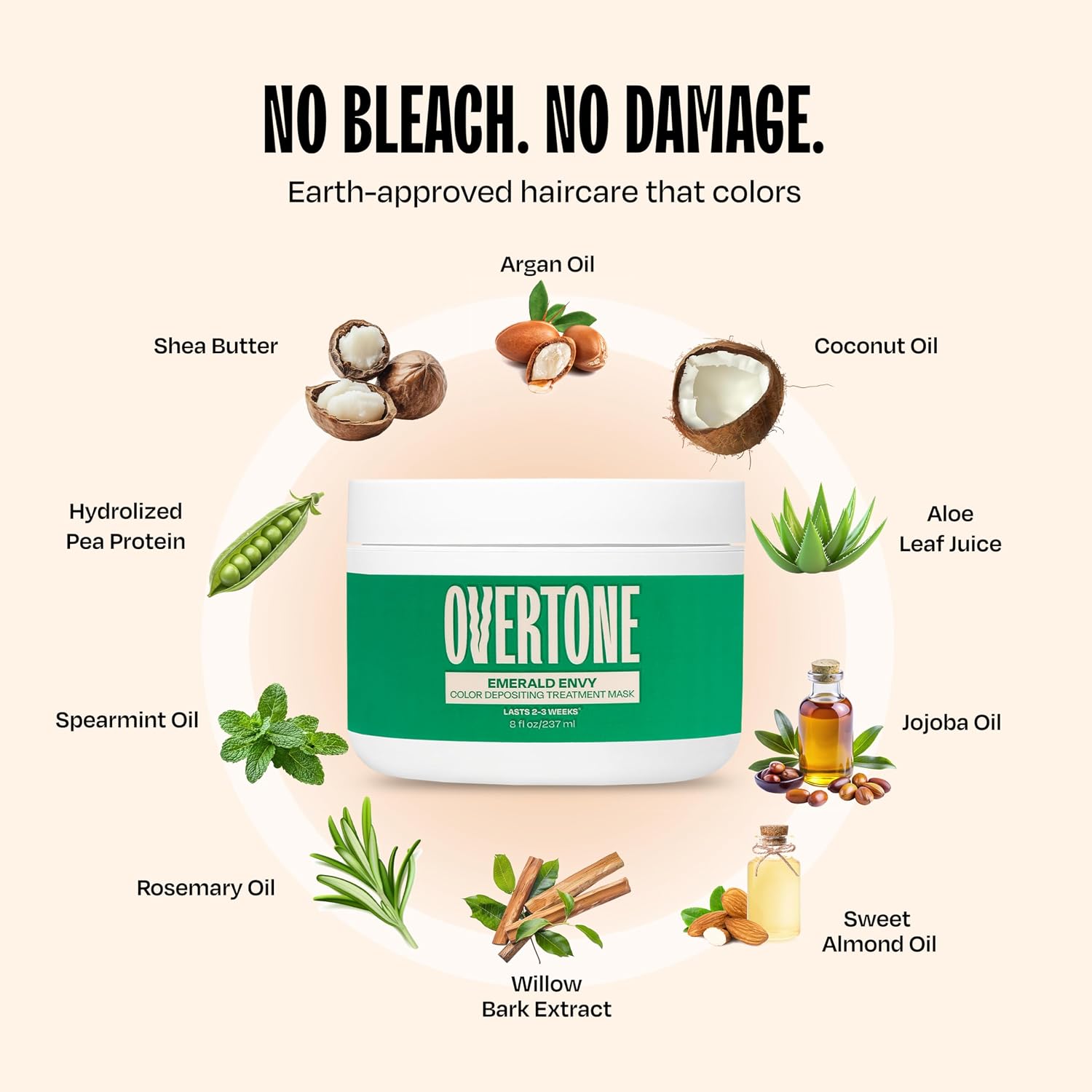 oVertone® Color Depositing Treatment Hair Mask, Desert Rose, 8 oz
