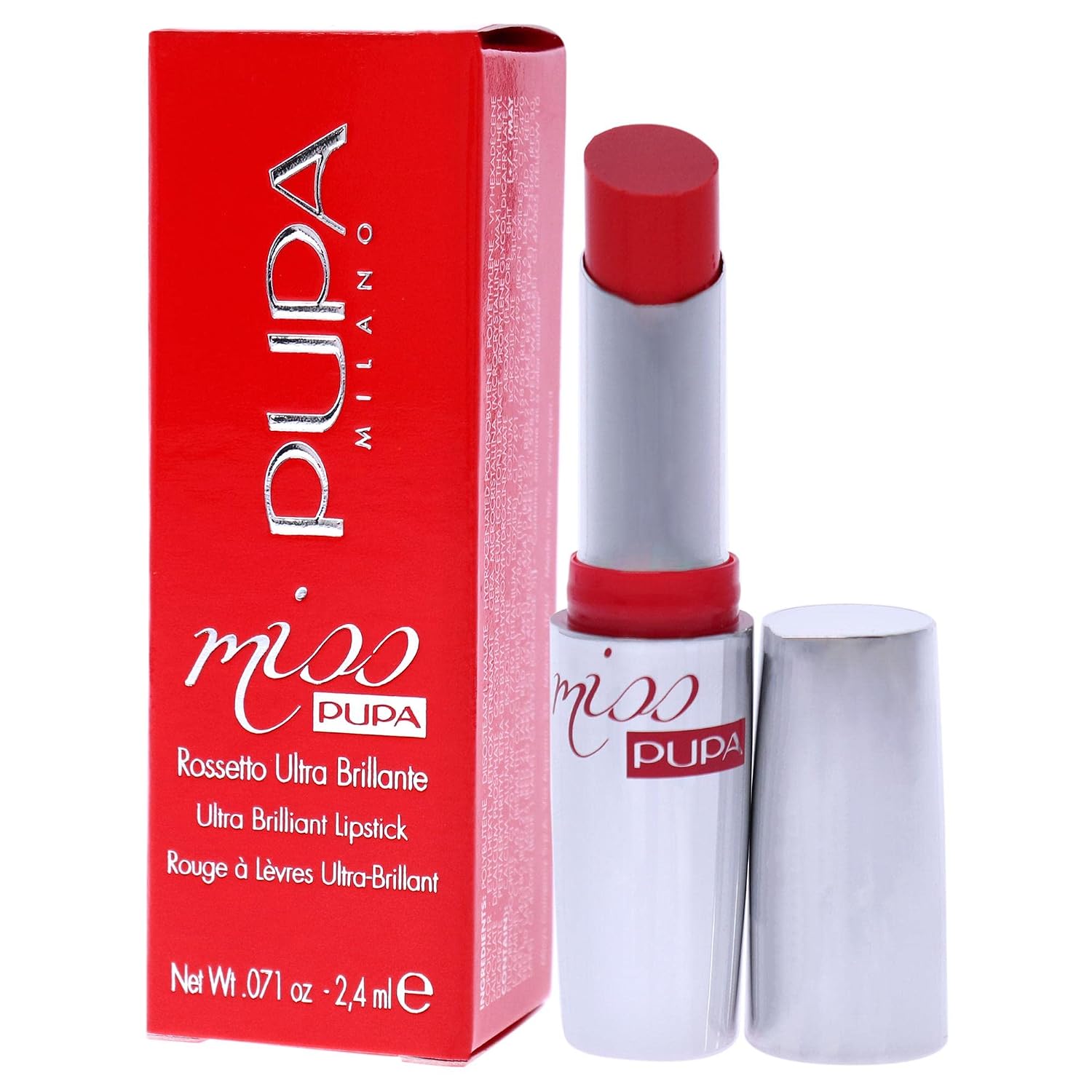 Pupa Milano Miss Pupa Ultra Brilliant Lipstick - 102 Candy Nude for Women - 0.071 oz Lipstick