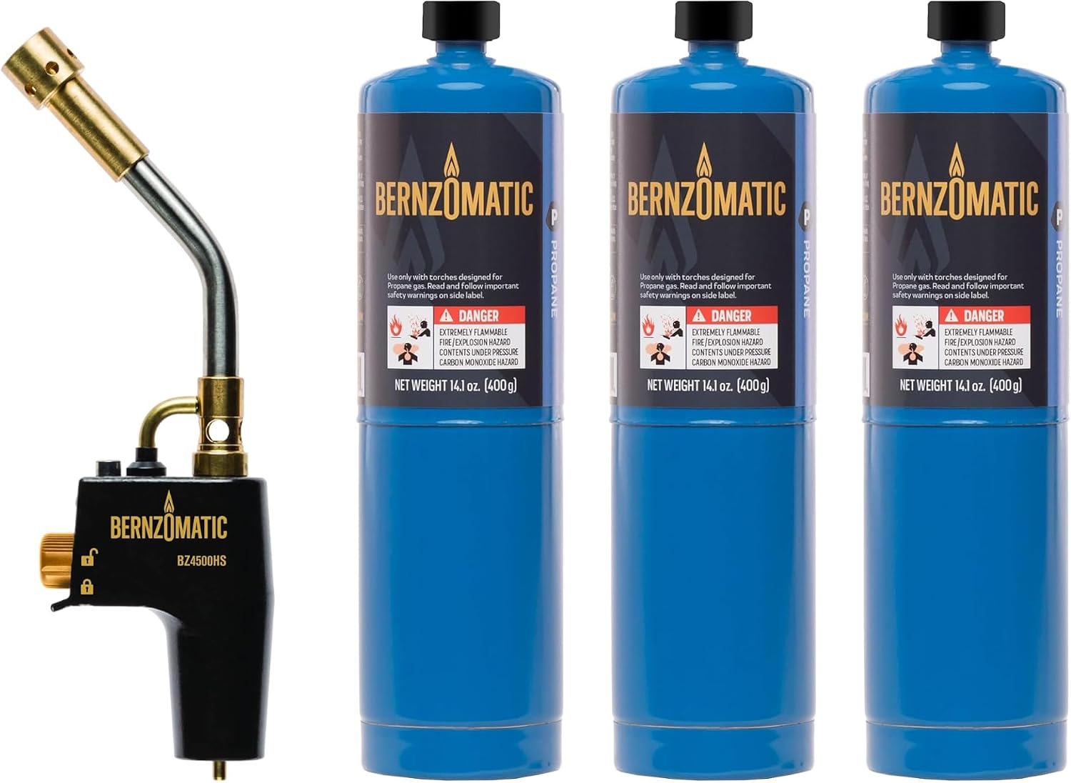 Bernzomatic® DuraCast® Wide Surface Torch - Durable Cast Body Aluminum Construction for Cooking, Heat Shrinking, Metalworking, and Vinyl Wrapping (TS 4500 Torch)
