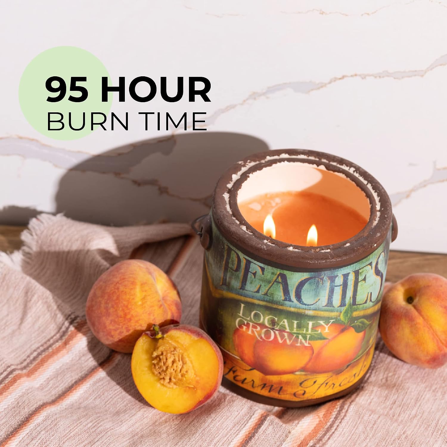 A CHEERFUL GIVER 95hr 20oz Scented Candle - Balsam Fir - Multi-Wick Glass Candle - Gifts For Men and Women