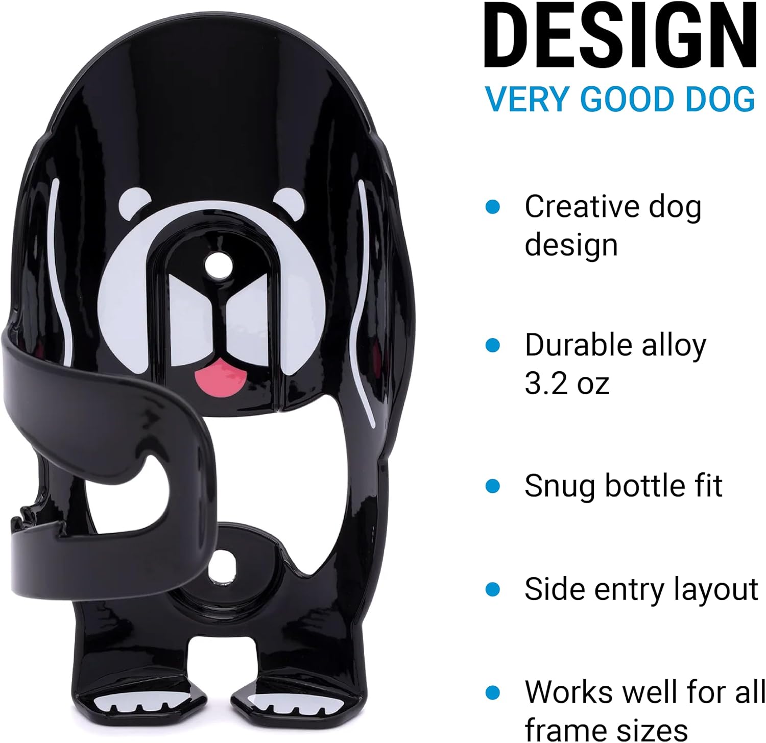 Portland Design Works Water Bottle Cage - Lightweight Water Bottle Holder for Bikes, Owl Cage, Black/Gold