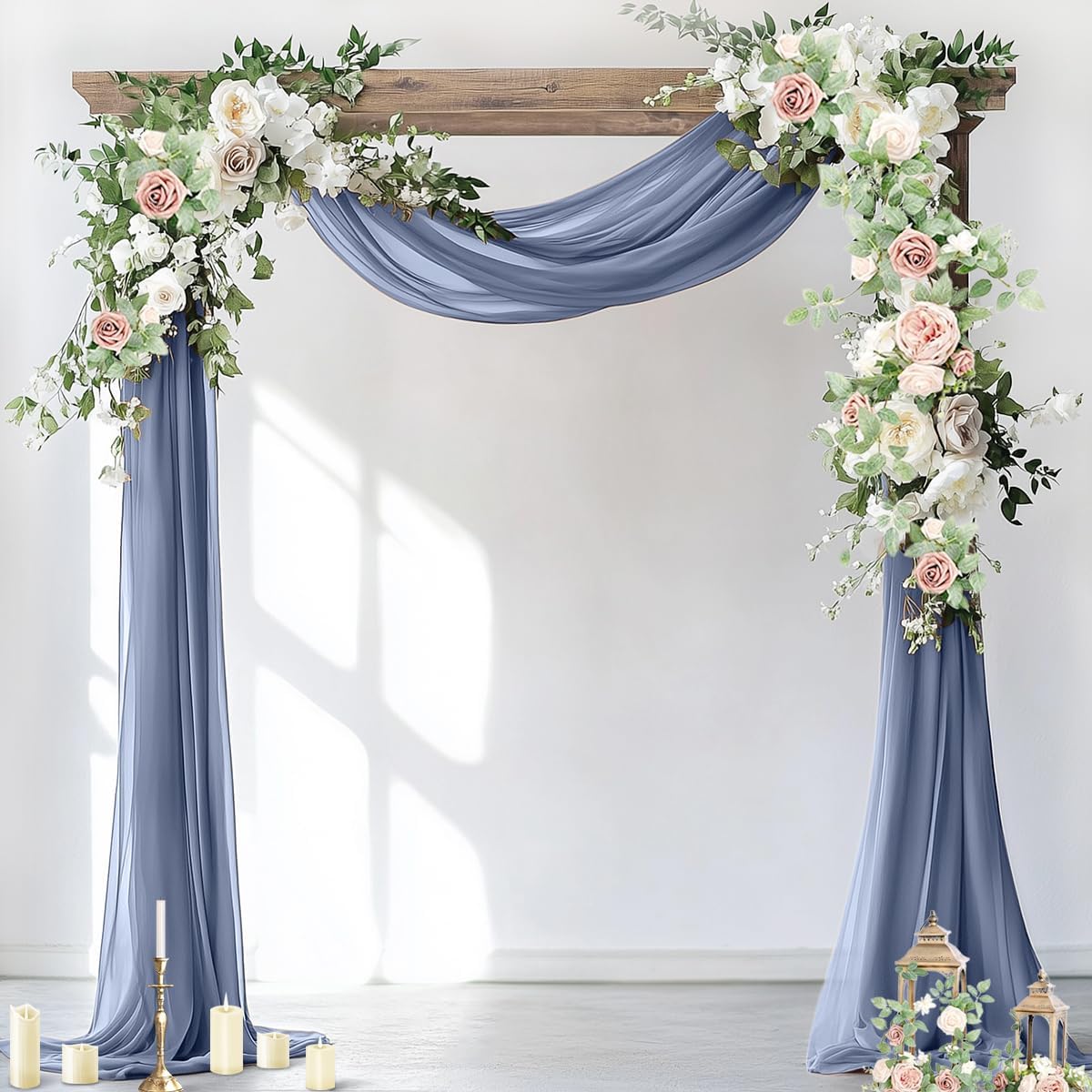 Wedding Arch Draping Fabric Sheer Chiffon Curtain Drape Wedding Party Decor