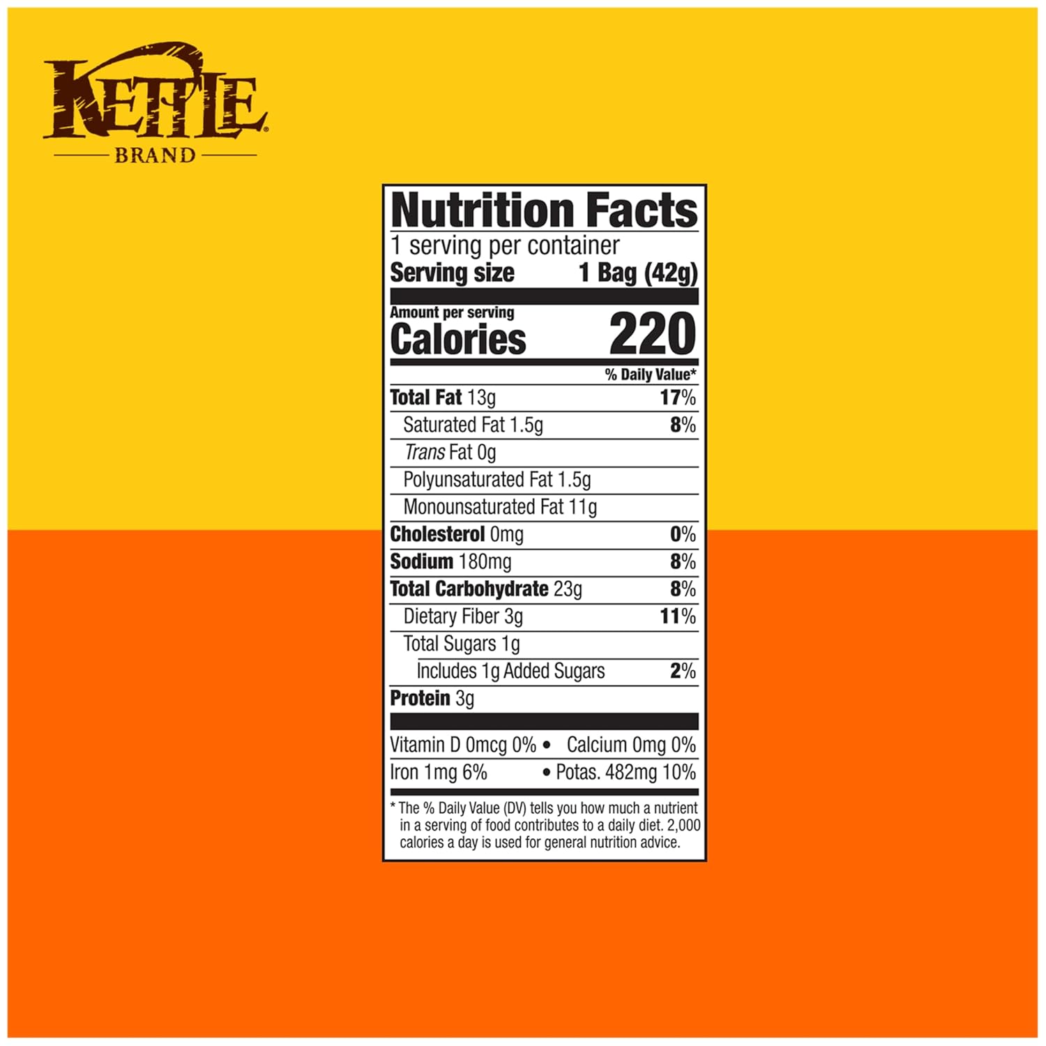 Kettle Brand Potato Chips, Backyard Barbeque Kettle Chips, 5 Oz