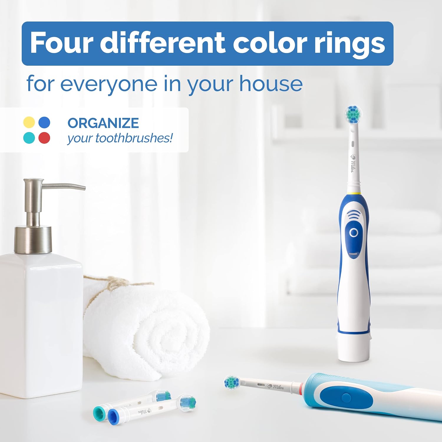 Toothbrush Head Compatible with Oral B - 16 Pack Milos Replacement Electric Toothbrush Heads Deep and Precise Cleaning Brush Heads Toothbrush Heads